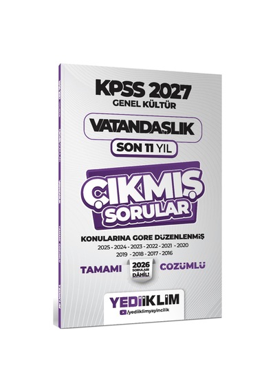 2027 Kpss Genel Kültür Vatandaşlık Konularına Göre Tamamı Çözümlü Son 11 Yıl Çıkmış Sorular