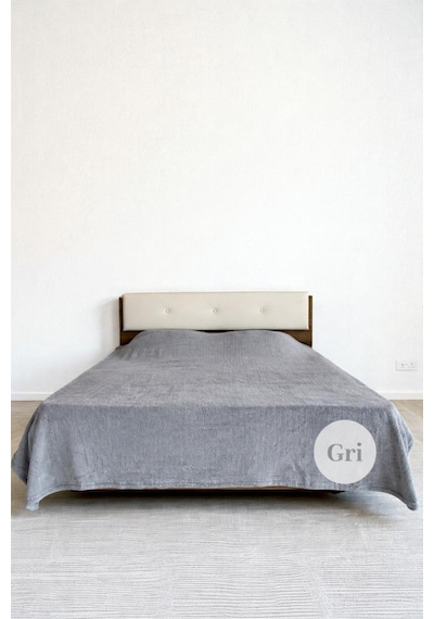 Welsoft Çift Kişilik Battaniye 200x220 Cm Gri Gri