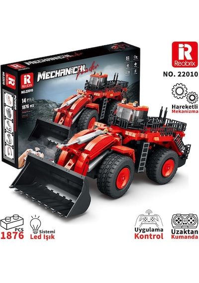 Reobrix Technic 22010 Dozer Kamyon Kumandalı&motorlu Yaratıcı Yapı Blok Seti Building Blocks Mechanical Loader - 1876 Parça Reobrix Technic 22010 Dozer Kamyon Kumandalı&motorlu Yaratıcı Yapı Blok Seti Building Blocks Mechanical Loader - 1876 Parça