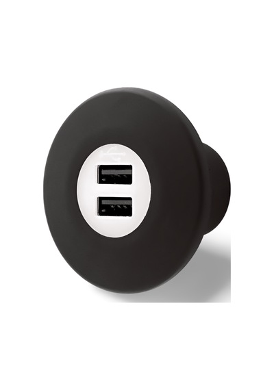 12v 24v 2a Usb Sarj Ünitesi Siyah Gövde Mavi Led