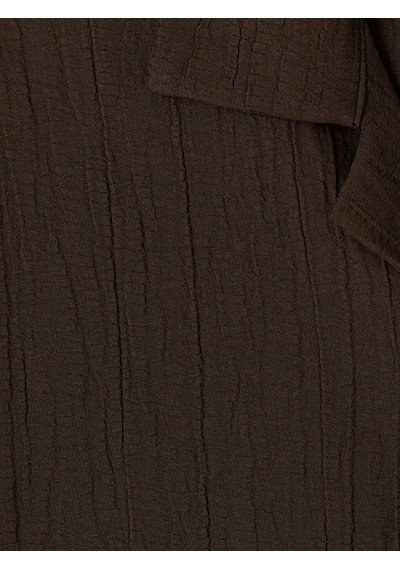 Lcw Vision Kahverengi Regular Fit Krinkle Erkek Gömlek