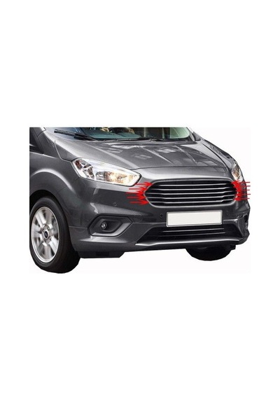 Ford Courier Ön Panjur 5 Parça 2018 Üzeri Uyumlu Paslanmaz Çelik