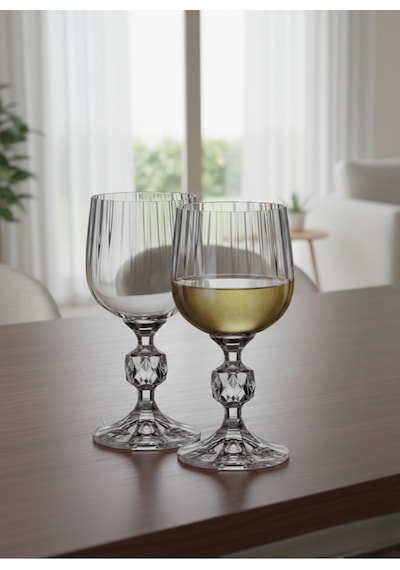 Kristal Optikli Kahve Yanı Su Bardağı 150 Ml Beyaz