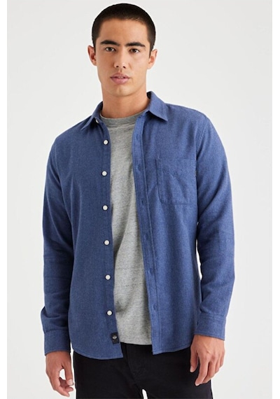 Dockers Minimalist Uzun Kol Erkek Gömlek - Günlük & Şık Mavi