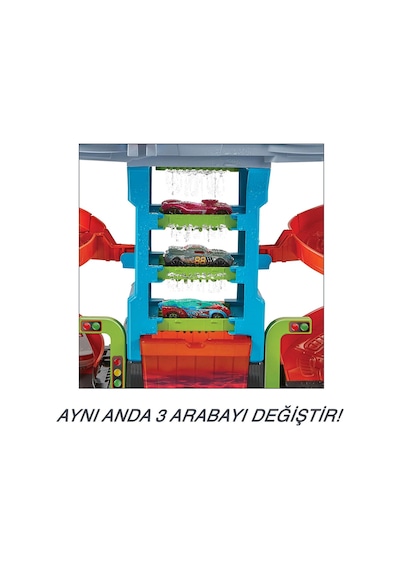 Hot Wheels Mega Araba Yıkama Kulesi: Döner Spiral Ve İki Su Tankıyla Gerçekçi Yıkama Deneyimi Hot Wheels