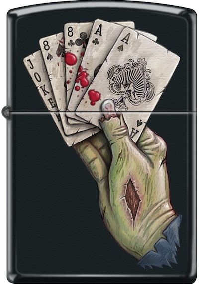 Zippo Dead Man's Hand Black Matte Dizayn Çakmak Siyah