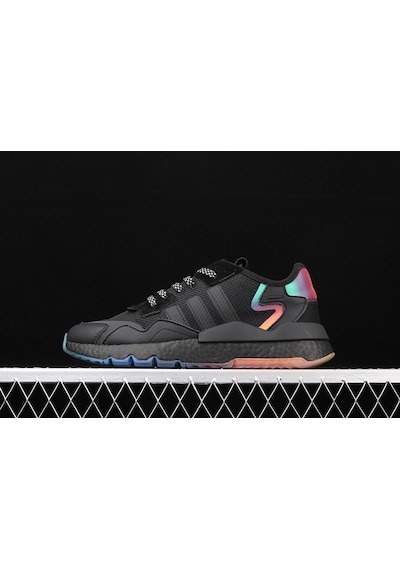 Adidas Nite Jogger Erkek Spor Ayakkabı Siyah Fosfor Siyah