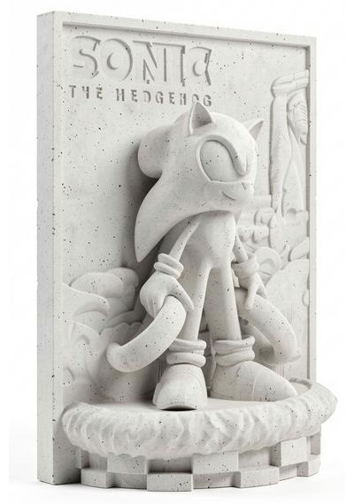 Sonic 15 Cm Taş Biblo Çocuk Boyama Etkinliği