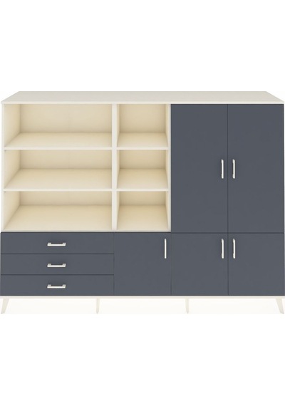 Hyperion Dolap 11 Raflı 3 Çekmeceli 5 Kapaklı 220x44x163 Aytaşı-a Aytaşı-antrasit Hyperion Dolap 11 Raflı 3 Çekmeceli 5 Kapaklı 220x44x163 Aytaşı-a Aytaşı-antrasit