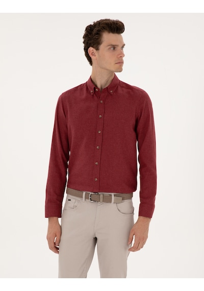 Pierre Cardin Erkek Bordo Gömlek Desenli 50316751-vr014 Bordo