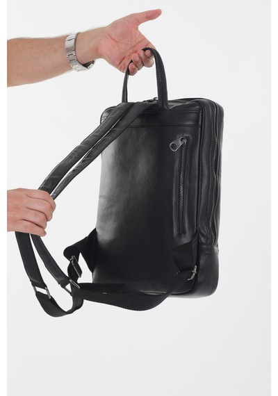 Erzeno Hakiki Deri Laptop & Evrak Çantası - Siyah Unisex İş Çantası Siyah Sırt - 761747751 Siyah Sırt
