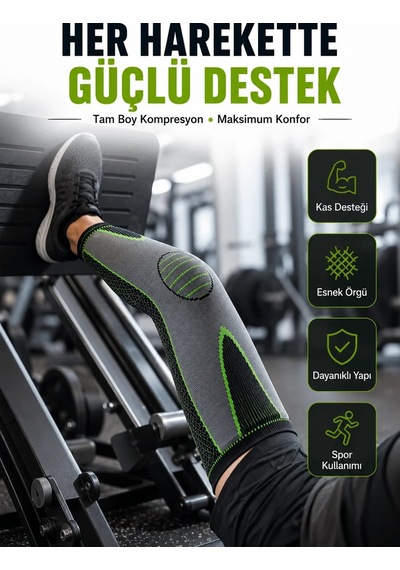 Lb Diz Destekliği Fitness, Koşu Ve Antrenman İçin Kompresyon Dizlik
