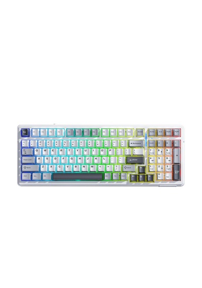 F99 3 Modlu Rgb Hot Swap Mekanik Linear Graywood V3 Switch Kablosuz Makrolu Klavye Gri