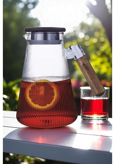 Valora Akasya Kapaklı Ve Saplı Filtreli Cam Sürahi 1,8 Litre