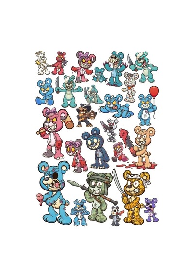 Korkunç Hayvanlar Sticker Set 2 20 Parça Telefon, Tablet, Defter, Laptop Sticker