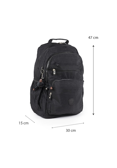 İmaks 571 Krinkıl / Klinkır Su Geçirmez Hafif Çok Gözlü Spor, Seyahat, Okul, Laptop Sırt Çantası Siyah 1b Siyah