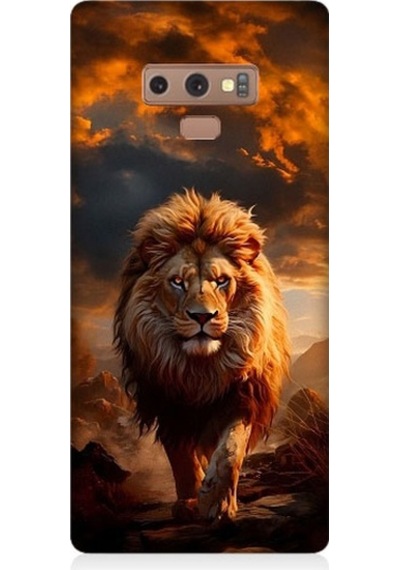 Samsung Galaxy Note 9 Uyumlu Yırtıcı Aslan Kral Desenli Silikon Kılıf