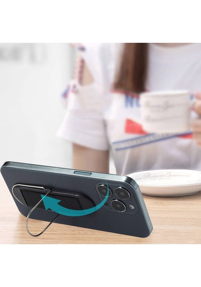 Telefon İçin Standlı Magnetik Yüzük Tutucu Aparat Go Des Gd-g079 4in1 Siyah