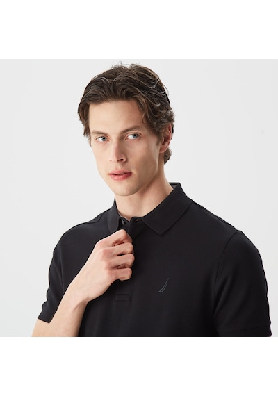 Nautica Nautıca Erkek Siyah Slım Fıt Kısa Kollu Polo K35052T 0Tb Siyah