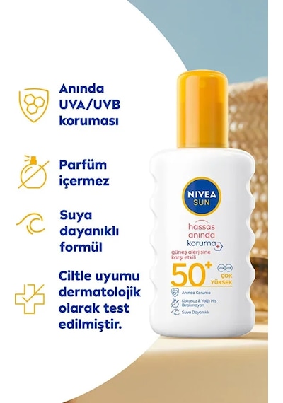 Spf50+ Hassas Cilt Sprey 200 Ml