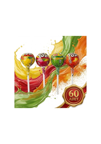 Afia Lolipop Meyve Aromalı Sert Şeker 60x10 Gr