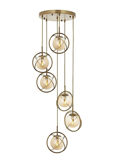 Avonni Av-60291-6et Eskitme Kaplama Modern Avize E14 Metal Cam 40cm Diğer