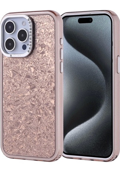 Apple Uyumlu iPhone 15 Pro Max Kılıf Taşlı Tasarımlı Zore Kapi Kapak