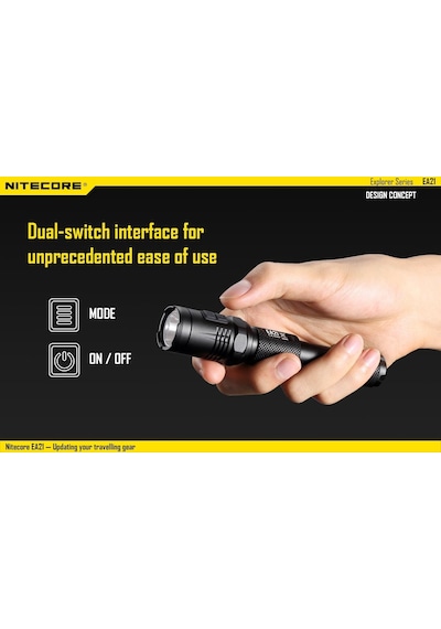 Nitecore Ea21 360 Lümen El  Feneri Siyah