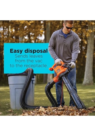 Black+ Decker Kablolu Yaprak Üfleyiciler İçin Yaprak Üfleyici Hortum Ataşmanı, Yalnızca Ek Parça, 8 Ft Bv-006