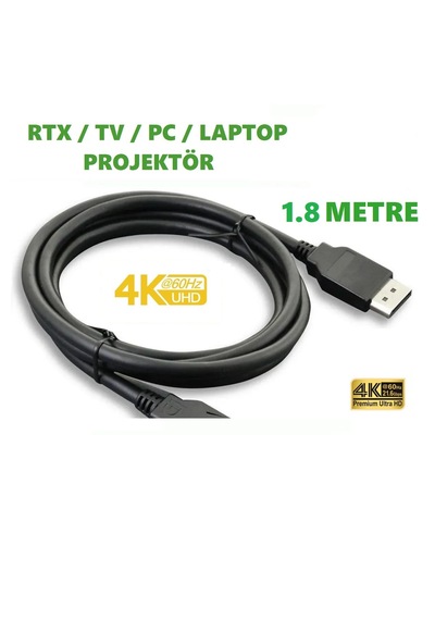 8k Displayport Kablo 1080p 360hz, 2k 240hz, 4k 144hz, 8k 60hz