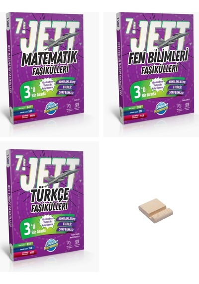 7. Sınıf Jett Matematik Fen Bilimleri Ve Türkçe Fasikülleri 3lü Set