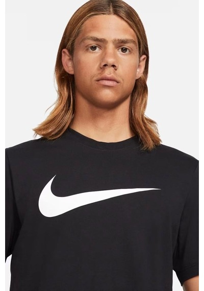 Nike Sportswear Swoosh Mens Tee Erkek Günlük Tişört Siyah Siyah