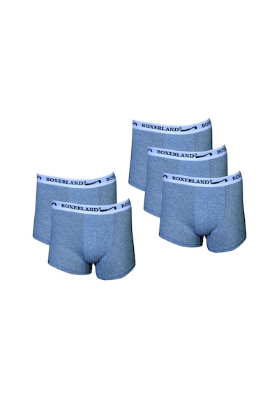Boxerland Gri Likralı Erkek Boxer Ekonomik Paket 5'Li