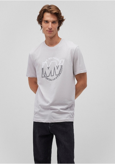 Mavi Logo Baskılı Gri Tişört Regular Fit / Normal Kesim 0610309-80618 Gri-80618