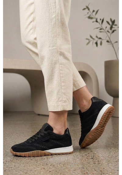 Tw Tonny White New York-048 Deri Spor Yürüyüş Günlük Sneaker Ayakkabı Siyah