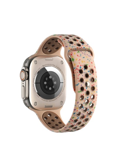 Apple Uyumlu Watch 7 41mm Kordon Yeni Seri 2023 Krd-02 Strap Kayış - Turuncu