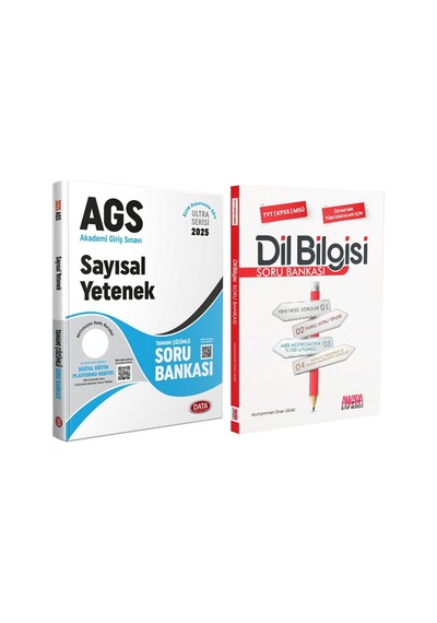 Data Yayınları 2025 Ags Ultra Serisi Sayısal Yetenek Ve Akm Dil Bilgisi Soru Bankası Seti 2 Kitap