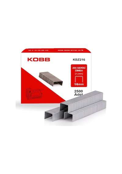 Kobb KBZ216 16 MM 2500 Adet 200 Serisi Ağır Hizmet Tipi Zımba Teli