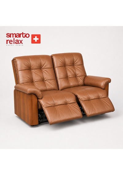 Smarto Relax Berlin İkili Yatar Ayak Uzatmalı Ergonomik Deri Tv Koltuğu Baba Koltuğu Kahverengi
