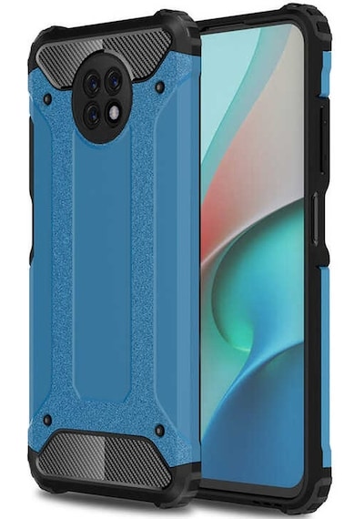 Kilifone - Xiaomi Uyumlu Redmi Note 9t - Kılıf Çift Katman Zırh Tank Crash Military Kapak - Mavi
