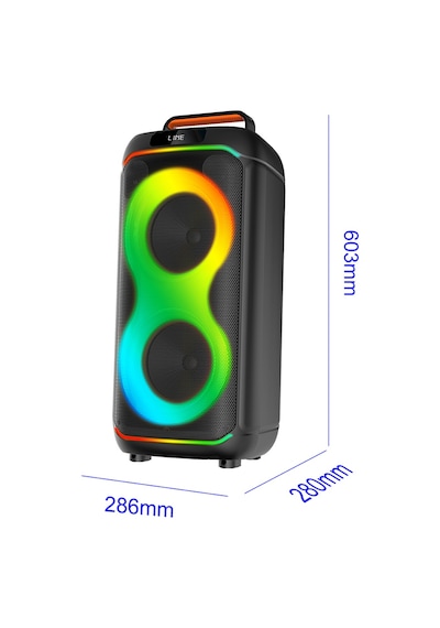 Gd-2823 Dijital Led Göstergeli Fm Radyolu Mikrofonlu Rgb Tws Çift 8 İnç Stereo Bass Kablosuz Karaoke Hoparlör