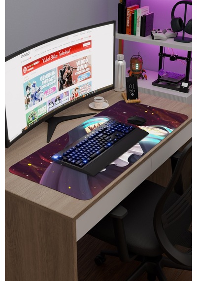 Fire Force Anime V2 - 90x40 Xxl Gaming Kauçuk Kaymaz Taban Mouse Pad Fare Altlığı