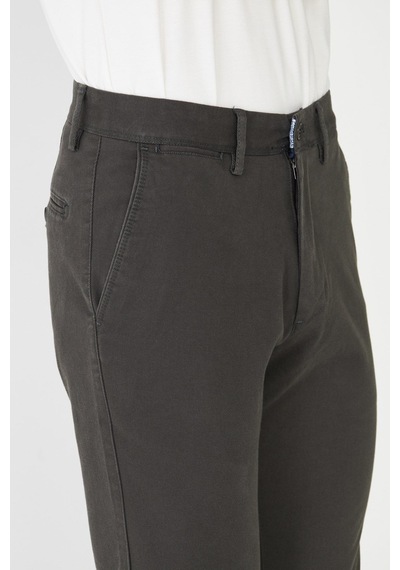 Antrasit Smart Casual Erkek Chino Pantolon Haki