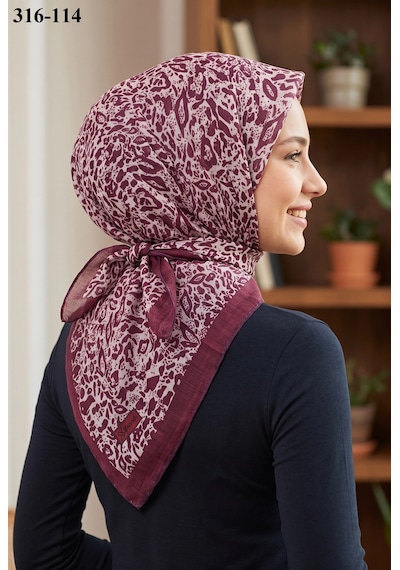 Sharell Desenli Soft Pamuk Eşarp 316-114 Çok Renkli