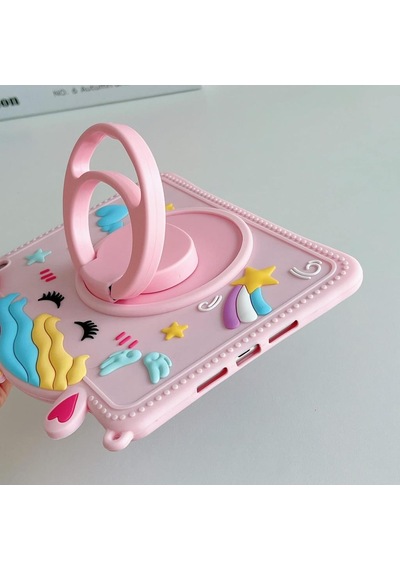 Samsung Galaxy Uyumlu Tab A7 10.4 T500 T505 T507 Kılıf Cute Dolls Standlı Eğlenceli 3d Karekterli Çocuk Kılıfı Kılıf