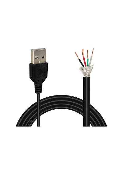 4 Telli Açık Uçlu Lhimlenebilir Usb Data Şarj Kablosu - 1.5 Metre