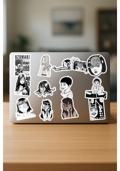Junji İto Tomie Uzumaki Manga Anime Bujo Yapışkanlı Folyo Sticker Paketi 23 Adet Çok Renkli