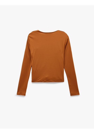 Koton Uzun Kollu Slim Fit Kruvaze V Yaka Saten Bluz Kiremit 6wak50356ek Terracotta Koton Uzun Kollu Slim Fit Kruvaze V Yaka Saten Bluz Kiremit 6wak50356ek Terracotta