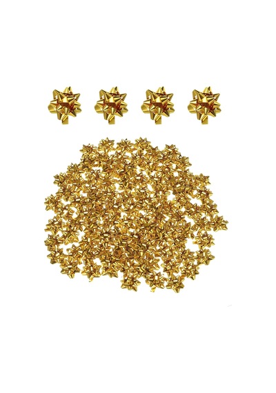 Gold Rengi Hediye Paketi Süsleme Yıldızı 20 Adet Altın Gold
