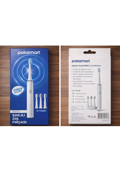 Polosmart PSC42 Şarjlı Diş Fırçası + Başlık 3'lü
